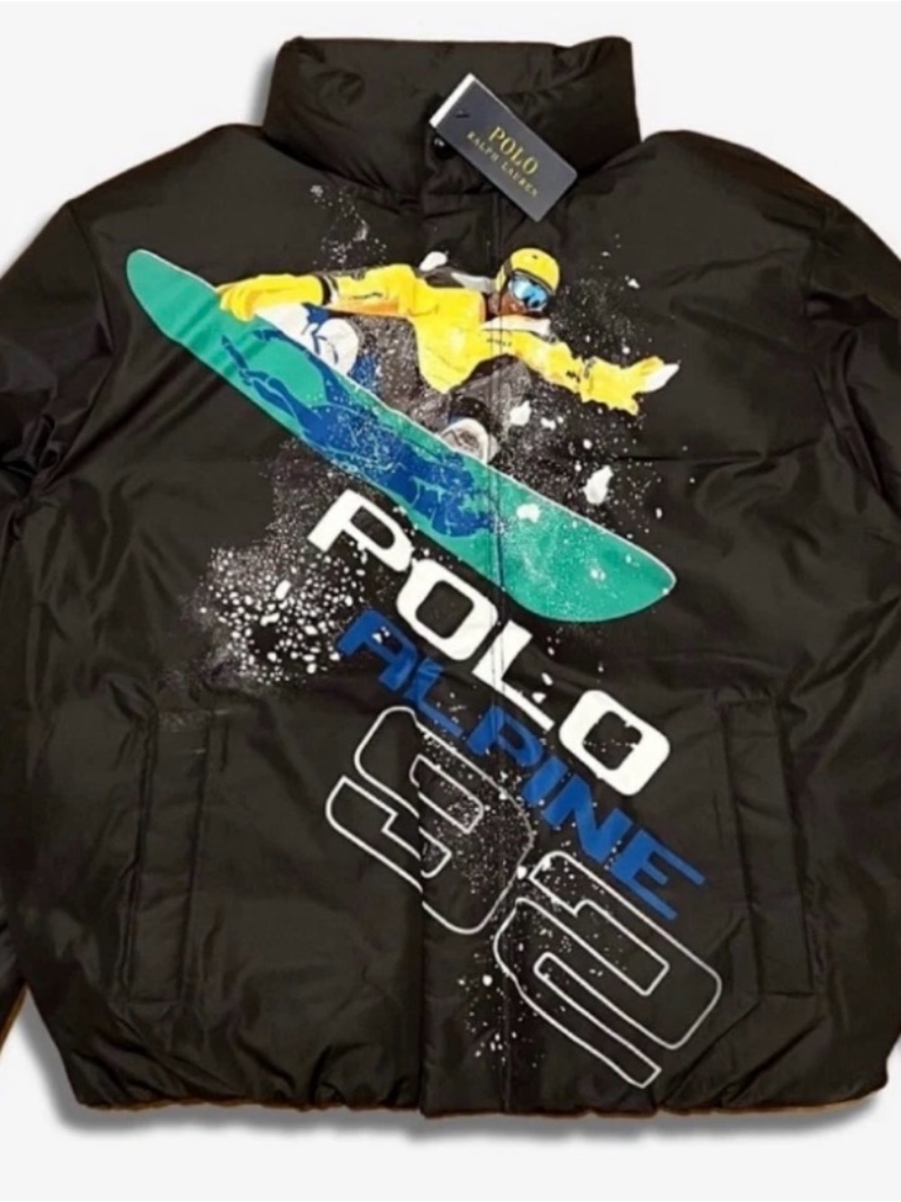 Polo Ralph Lauren Alpine 1992 Ski Puffer Down Jacket Snow Beach Hi Tech 92 XL